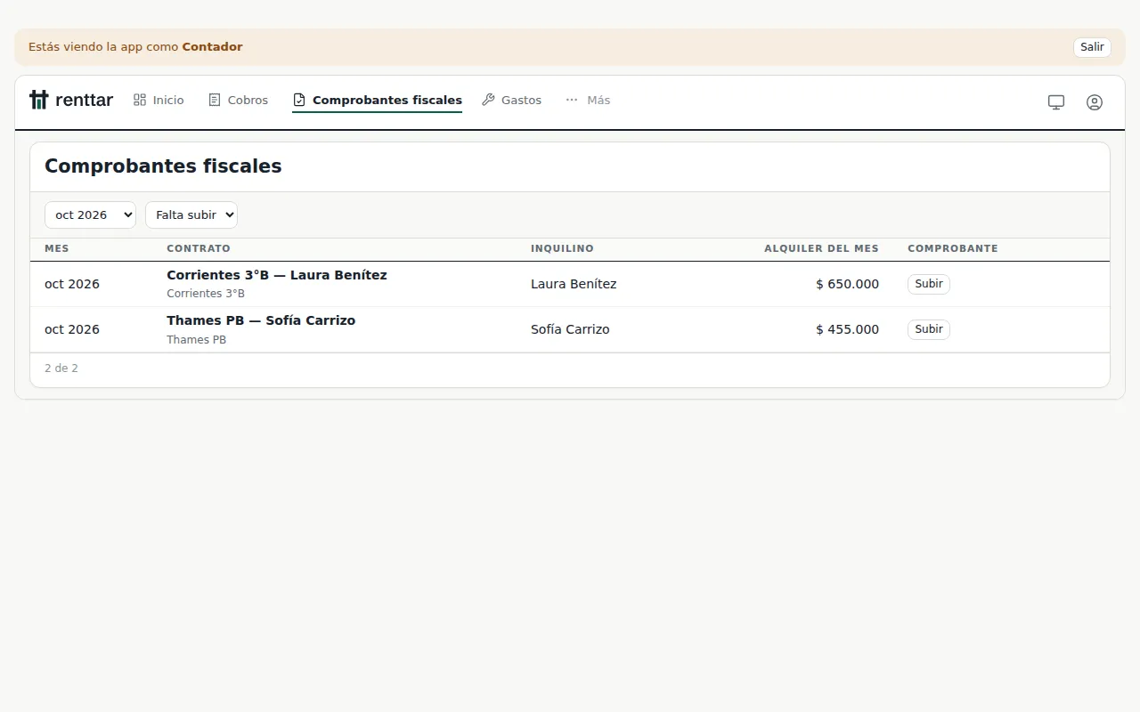 Comprobantes fiscales vista como el rol del estudio
